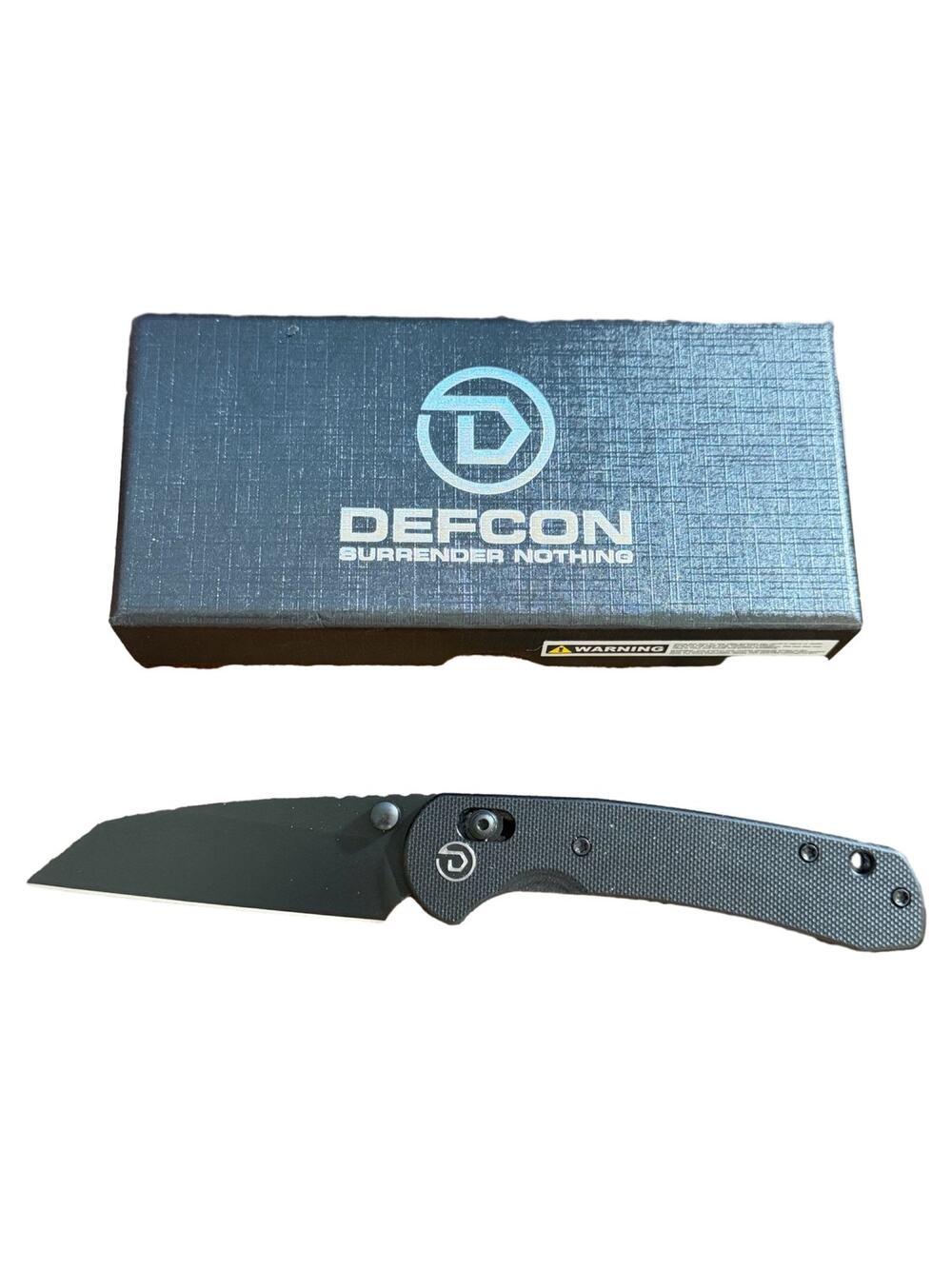 Defcon Ultra Lite Axis Lock Folding Knife 14C28N Black G10 Wharncliffe